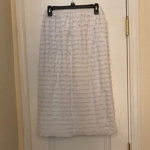 Homemade white ruffles skirt